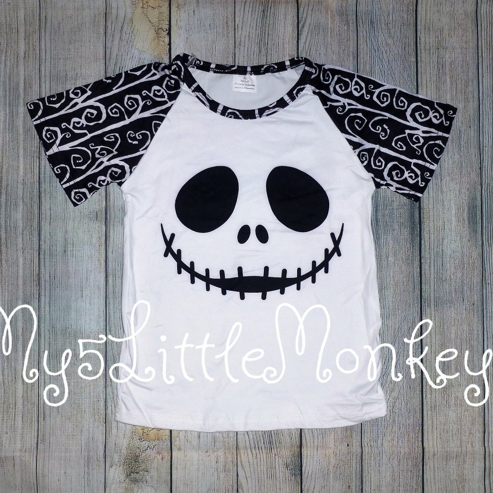 Jack Skellington Nightmare Before Christmas Short Sleeve Shirt